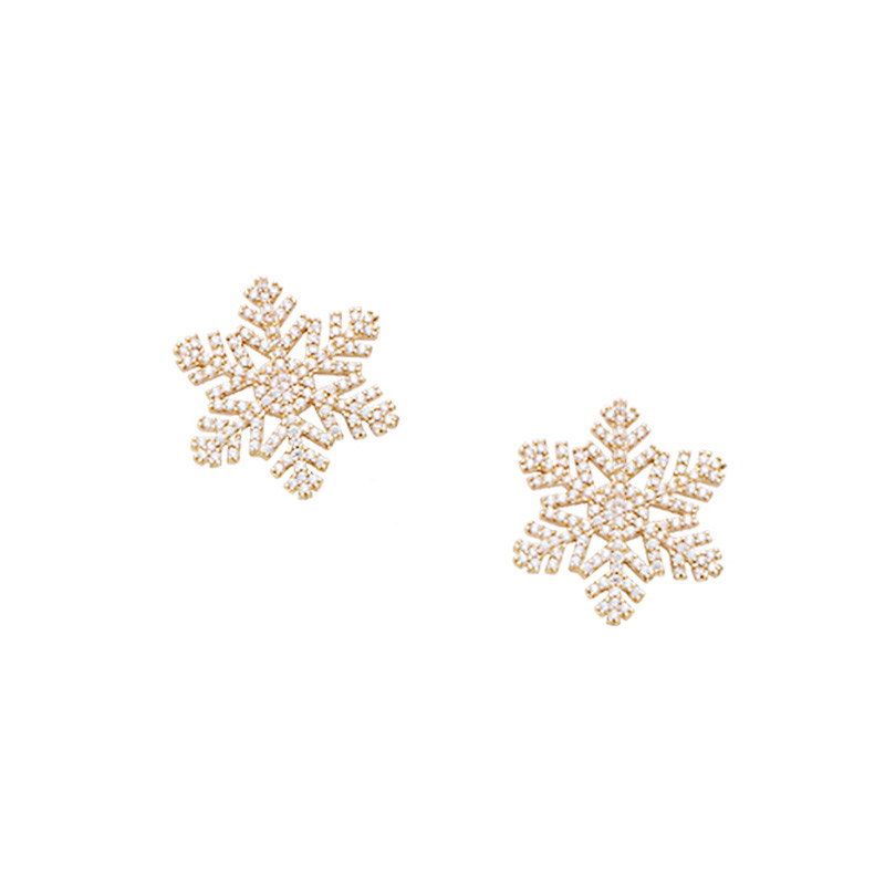 圣誕雪花耳環